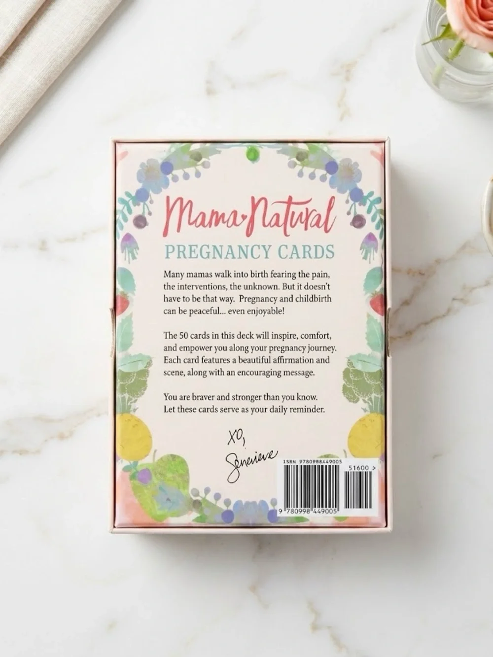 Mama Natural Pregnancy Affirmation Cards Deck Set Complete Genevieve Howland NEW